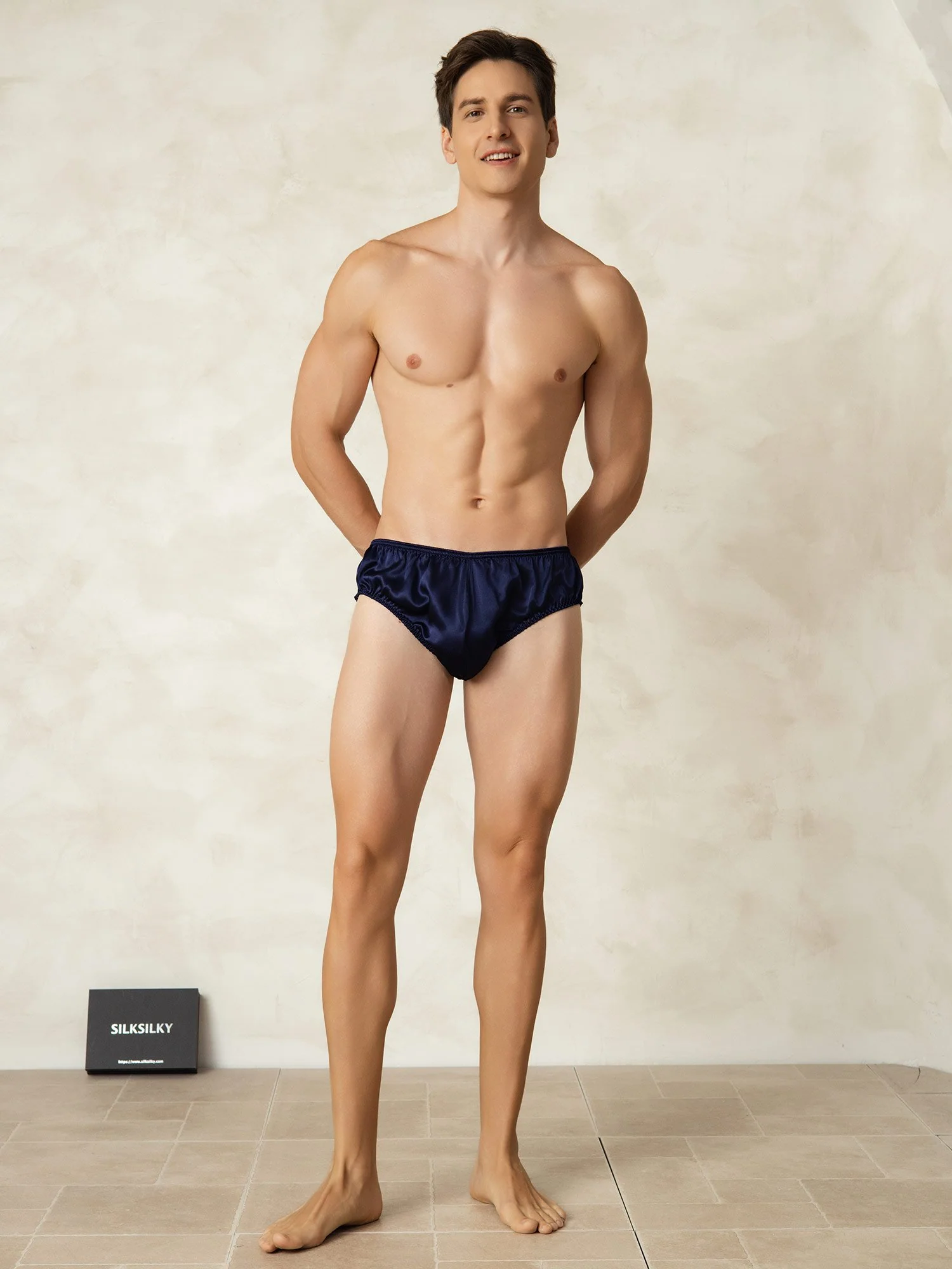 Pure Silk Men's Underwear with Elastic Waistband - Image 8