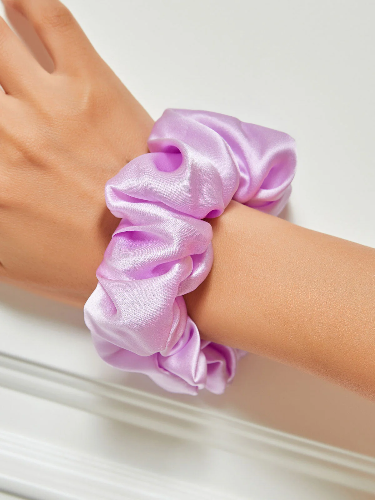 Pure Silk Soft Large Hair Scrunchie - 3.5cm - Image 28