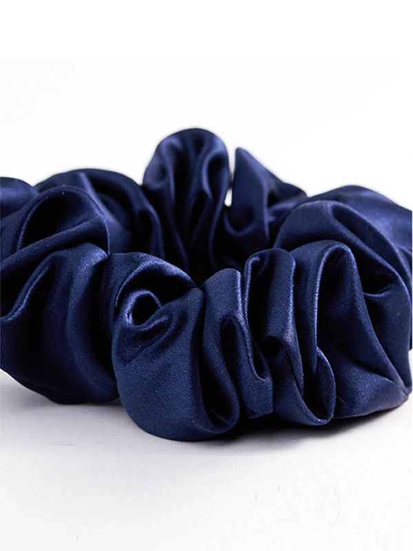 Pure Silk Soft Large Hair Scrunchie - 3.5cm - Image 5