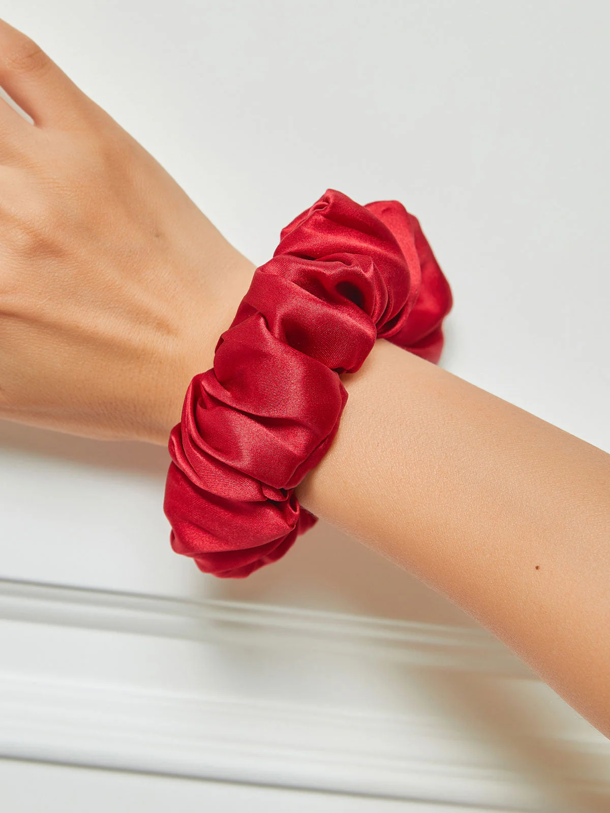 Pure Silk Soft Large Hair Scrunchie - 3.5cm - Image 53