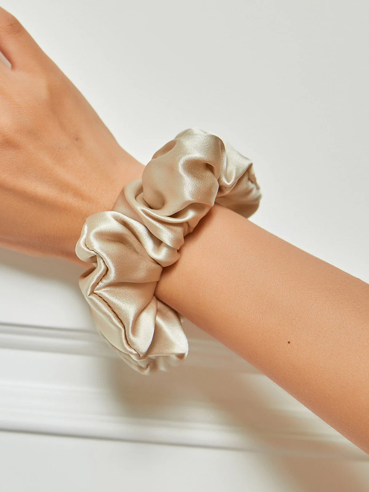Pure Silk Soft Large Hair Scrunchie - 3.5cm - Image 9