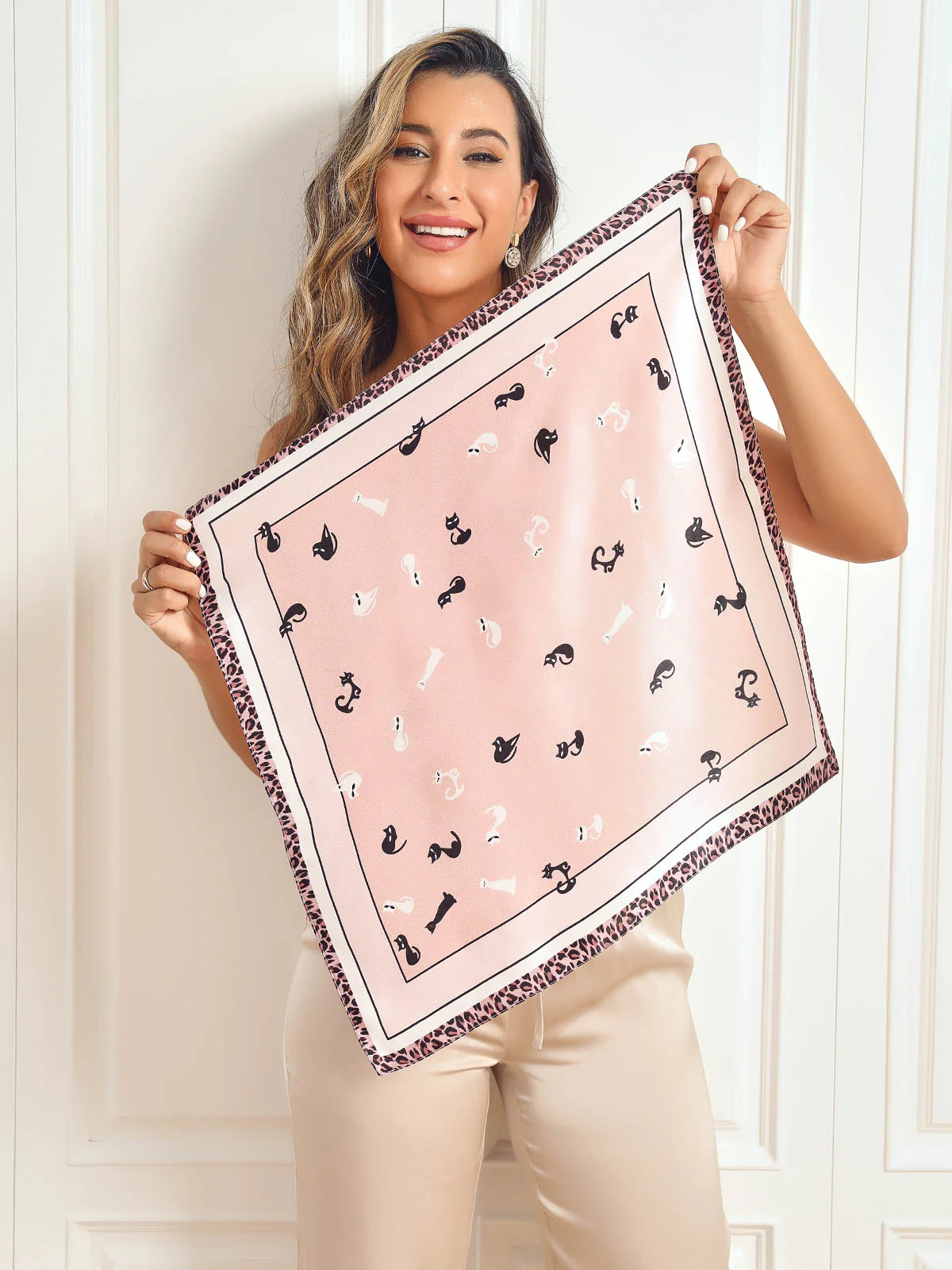 Pure Silk Printed Designer Square Scarf 53x53cm/21 - Image 14