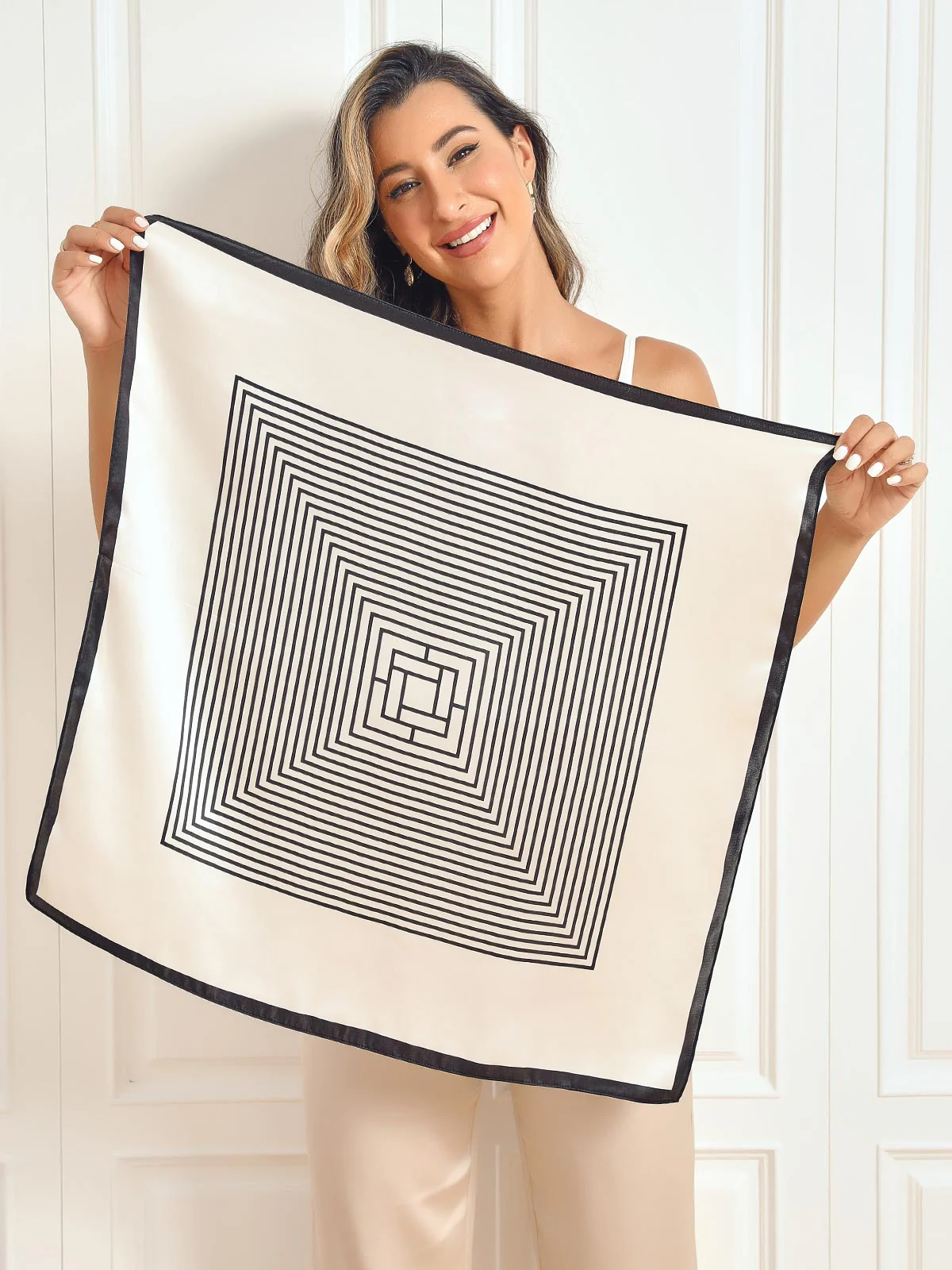 Pure Silk Printed Square Scarf 68x68cm/26.8 - Image 5