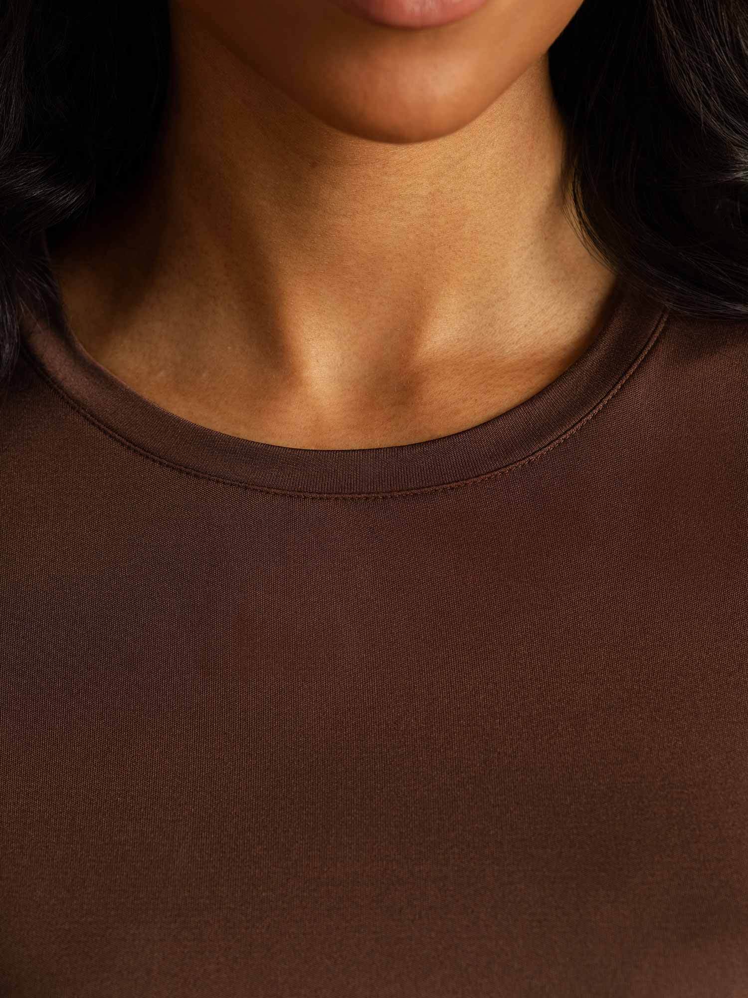 Women's Pure Silk Long Sleeve Round Neck Top - Image 4
