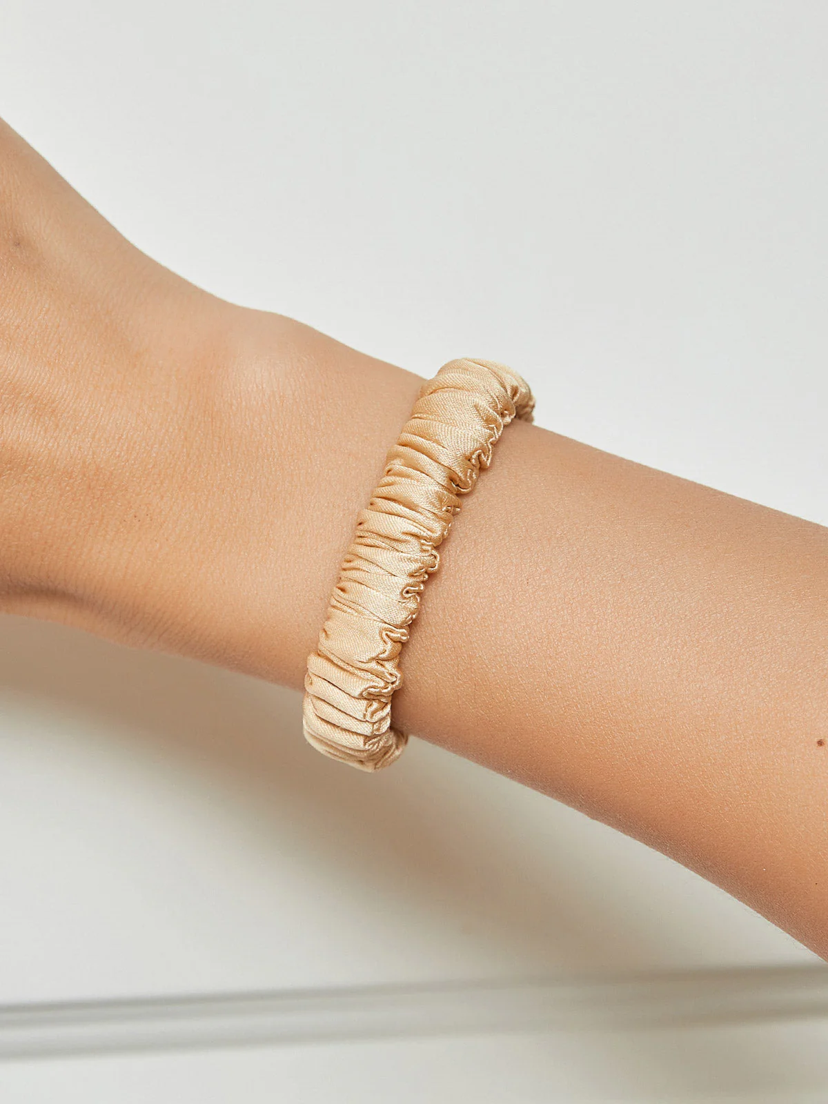 Pure Silk Soft Skinny Hair Scrunchie - 1cm - Image 12