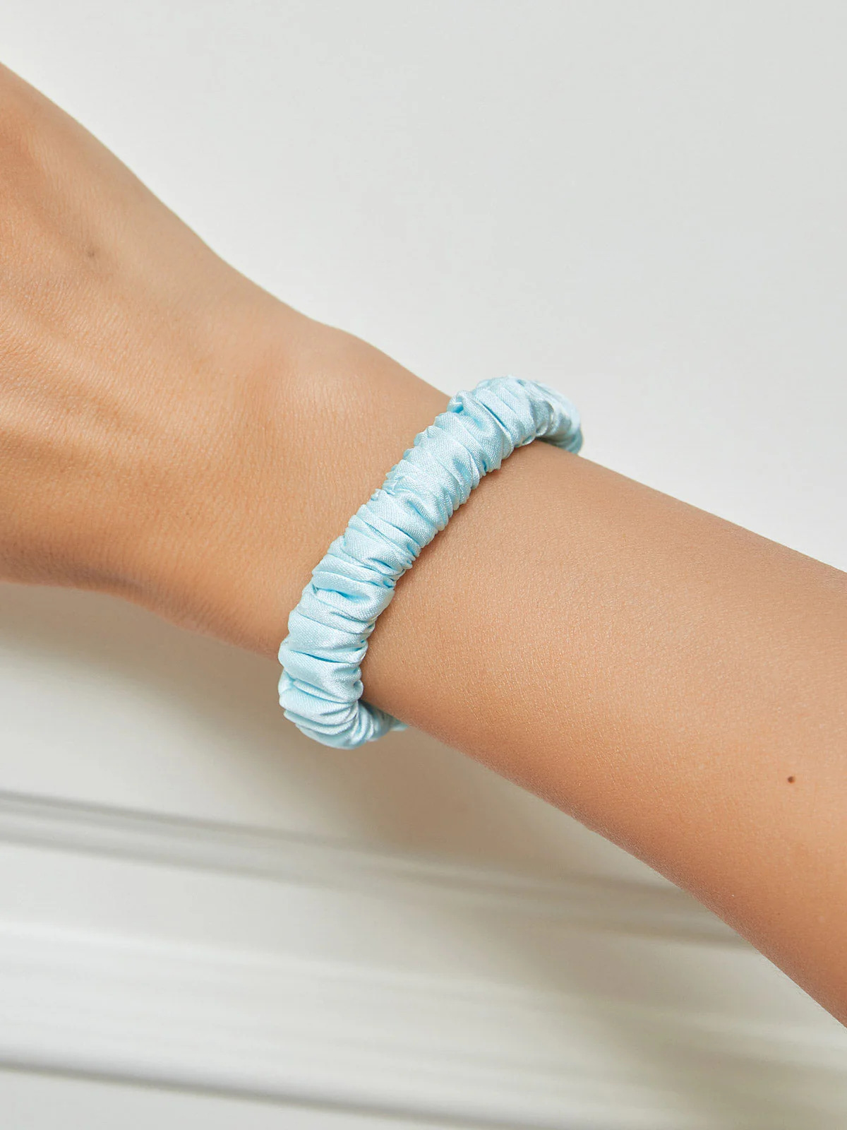 Pure Silk Soft Skinny Hair Scrunchie - 1cm - Image 20