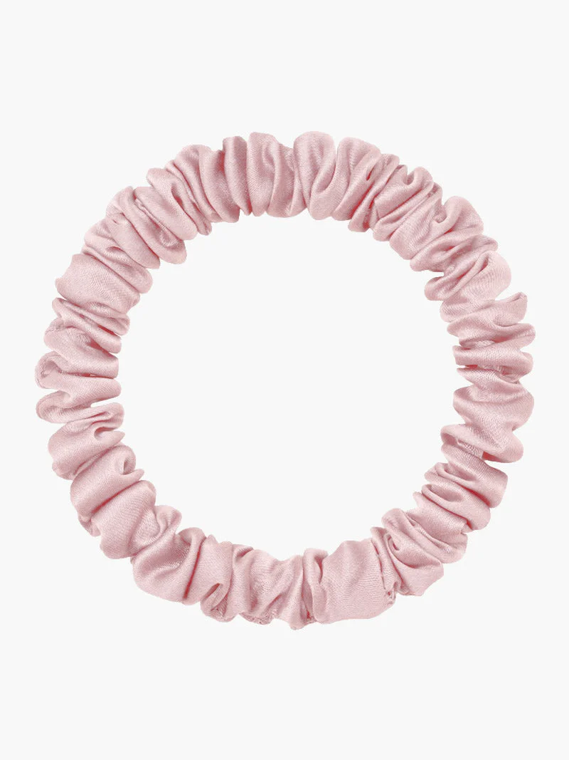Pure Silk Soft Skinny Hair Scrunchie - 1cm - Image 26
