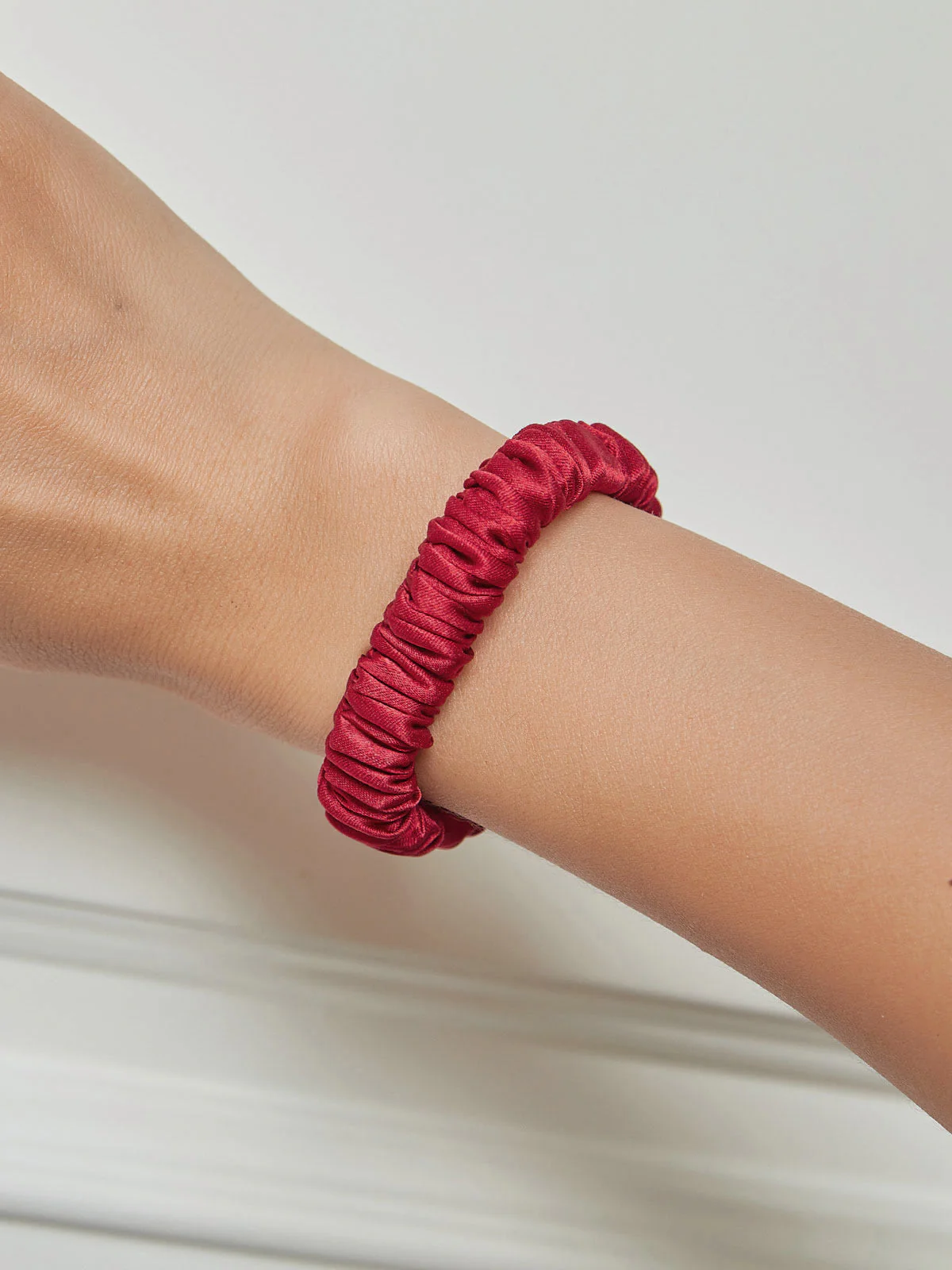 Pure Silk Soft Skinny Hair Scrunchie - 1cm - Image 51