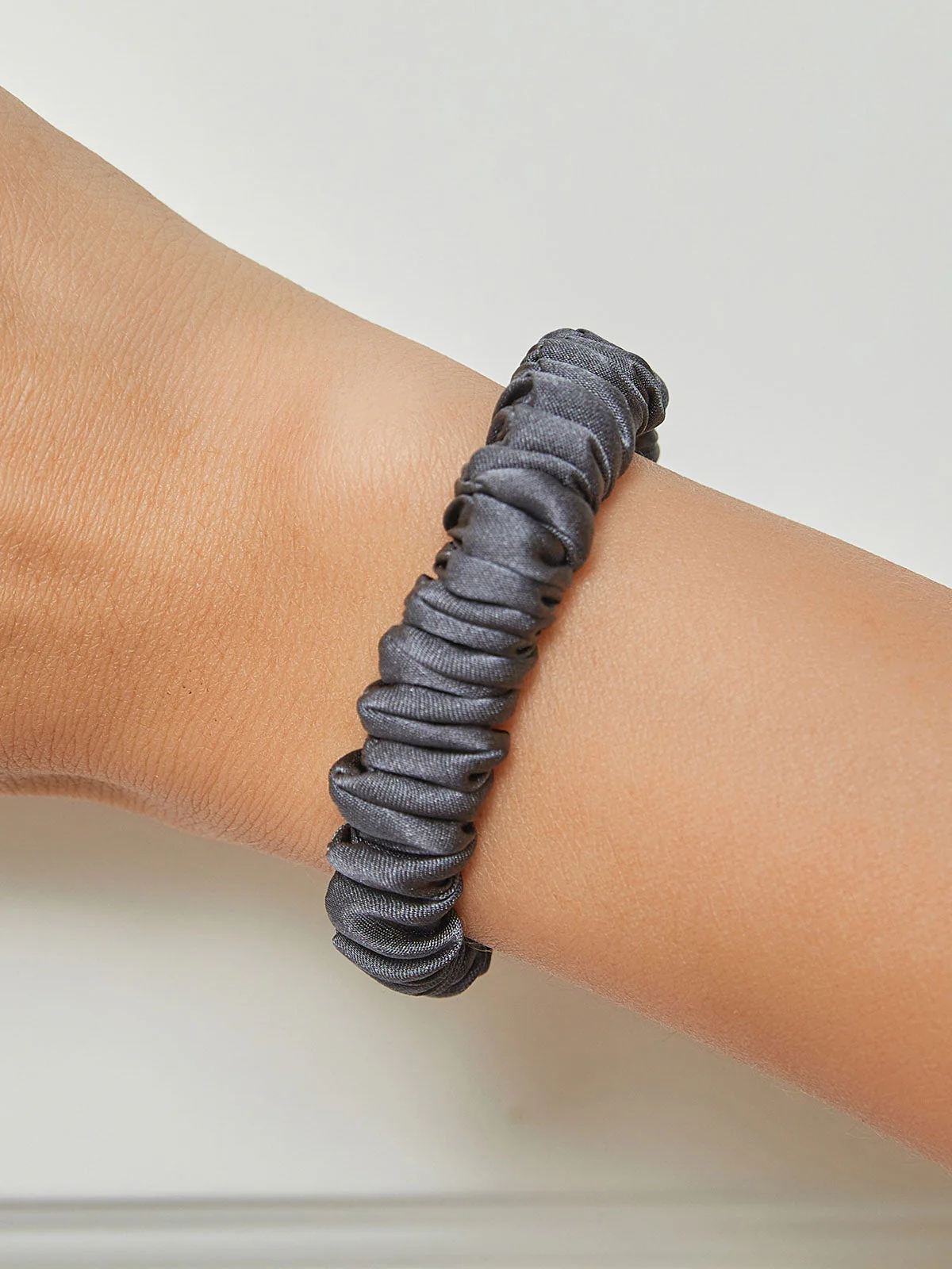 Pure Silk Soft Skinny Hair Scrunchie - 1cm - Image 55