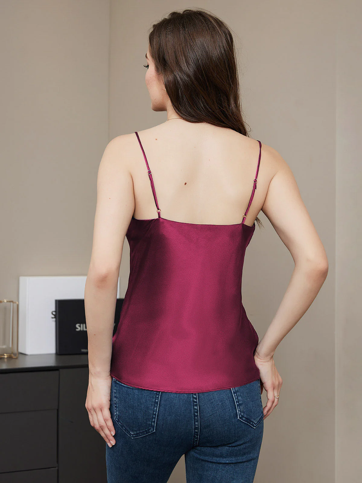 Pure Silk V Neck Camisoles - Image 41