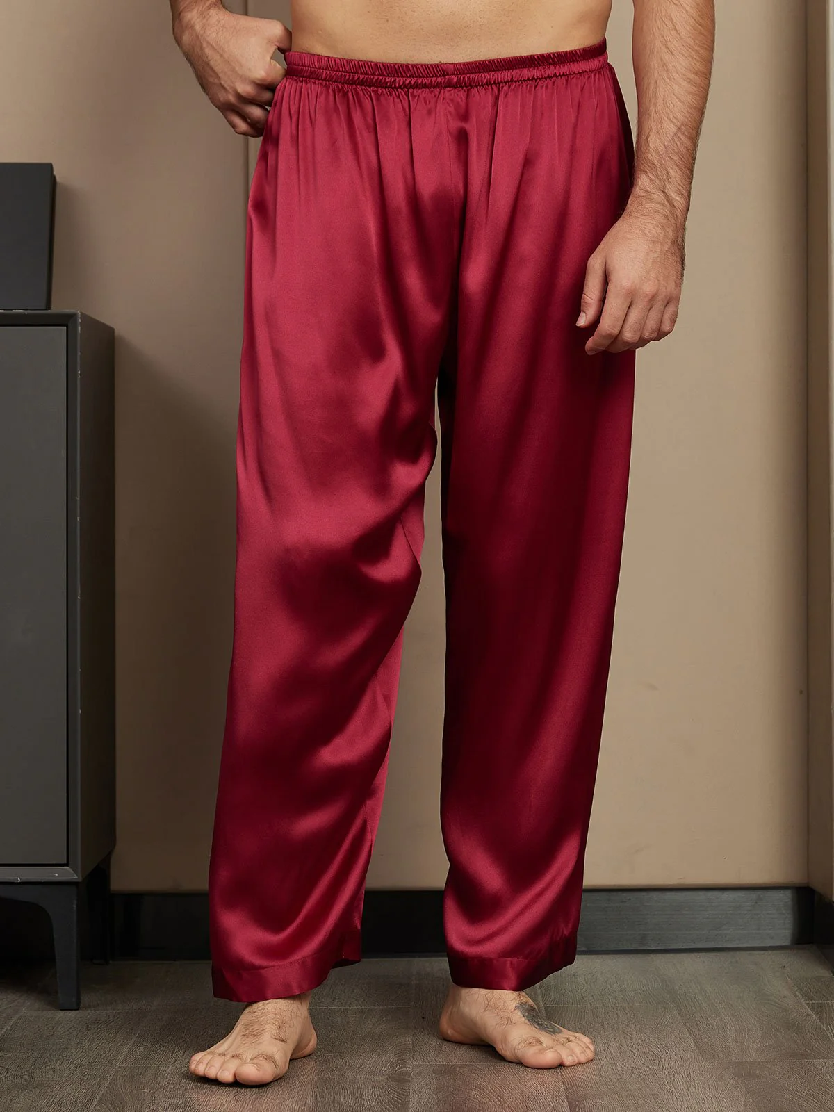 Pure Silk Relaxed Pajama Pants - Image 11