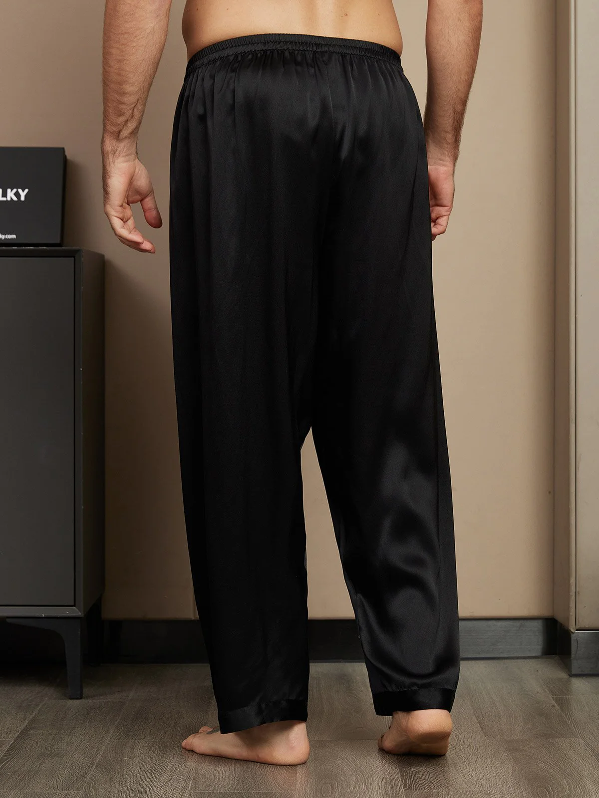 Pure Silk Relaxed Pajama Pants - Image 2