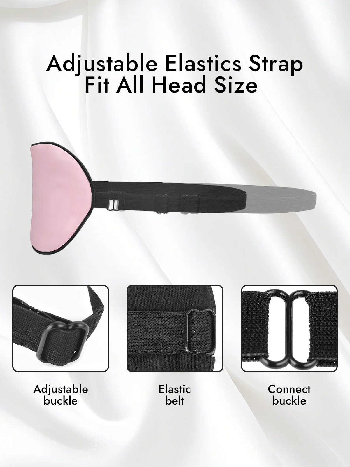 Pure Silk Elastic Band Sleep Eye Mask - Image 10