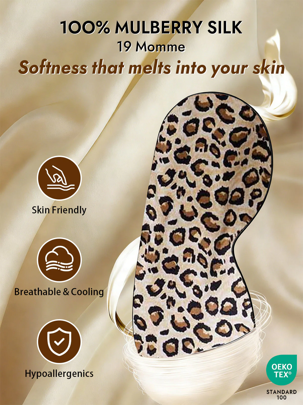 Pure Silk Elastic Band Sleep Eye Mask - Image 15