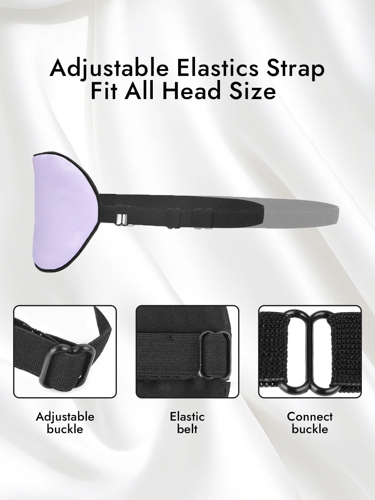 Pure Silk Elastic Band Sleep Eye Mask - Image 22