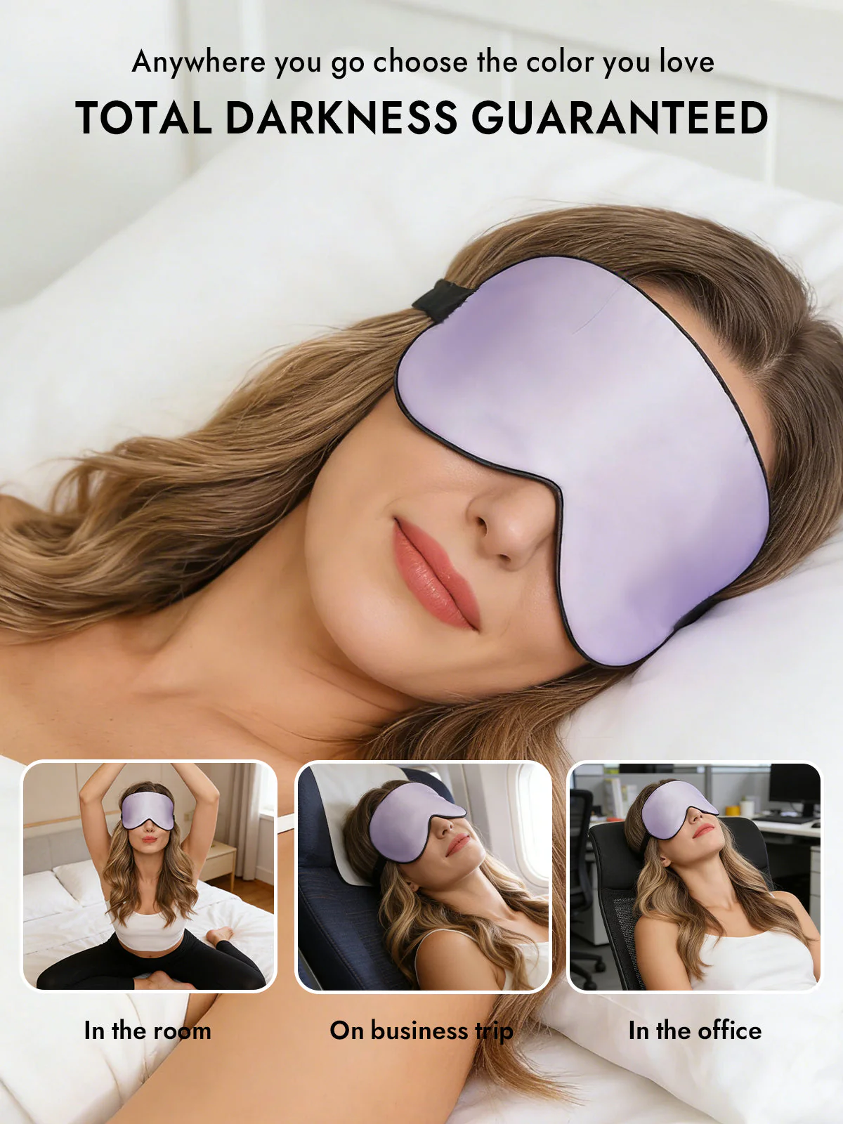 Pure Silk Elastic Band Sleep Eye Mask - Image 24