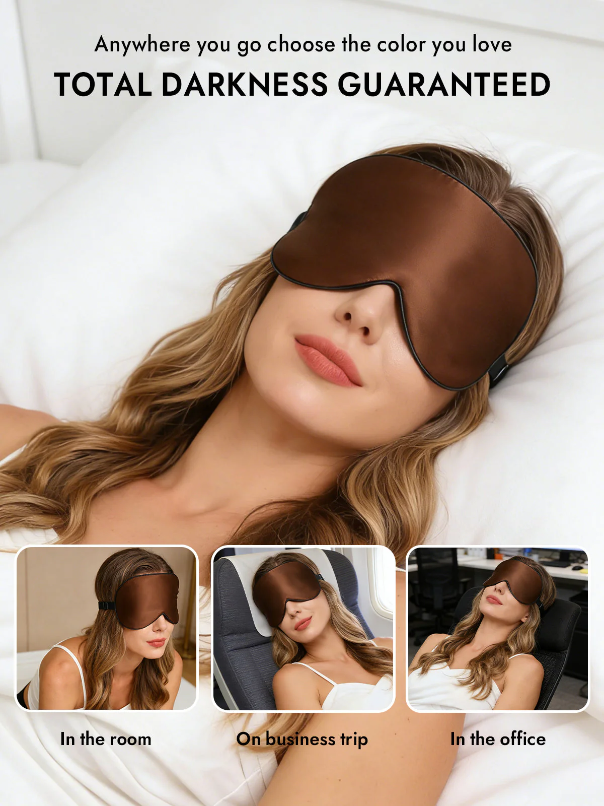 Pure Silk Elastic Band Sleep Eye Mask - Image 36