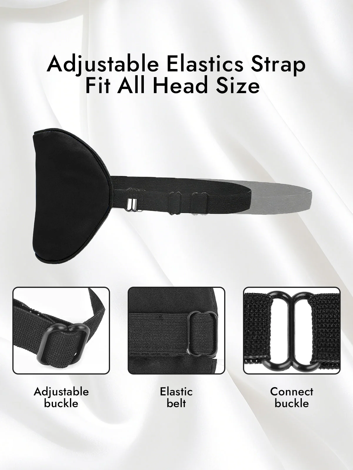 Pure Silk Elastic Band Sleep Eye Mask - Image 4