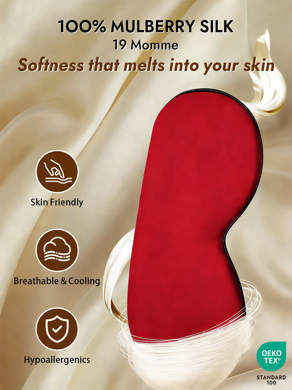 Pure Silk Elastic Band Sleep Eye Mask - Image 45