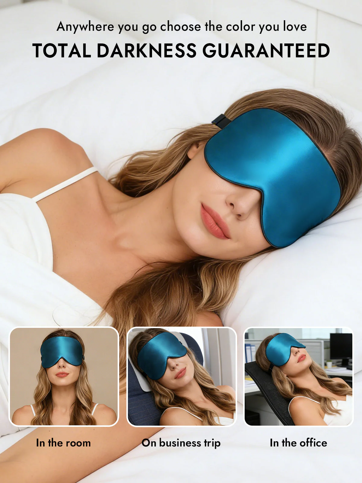 Pure Silk Elastic Band Sleep Eye Mask - Image 60
