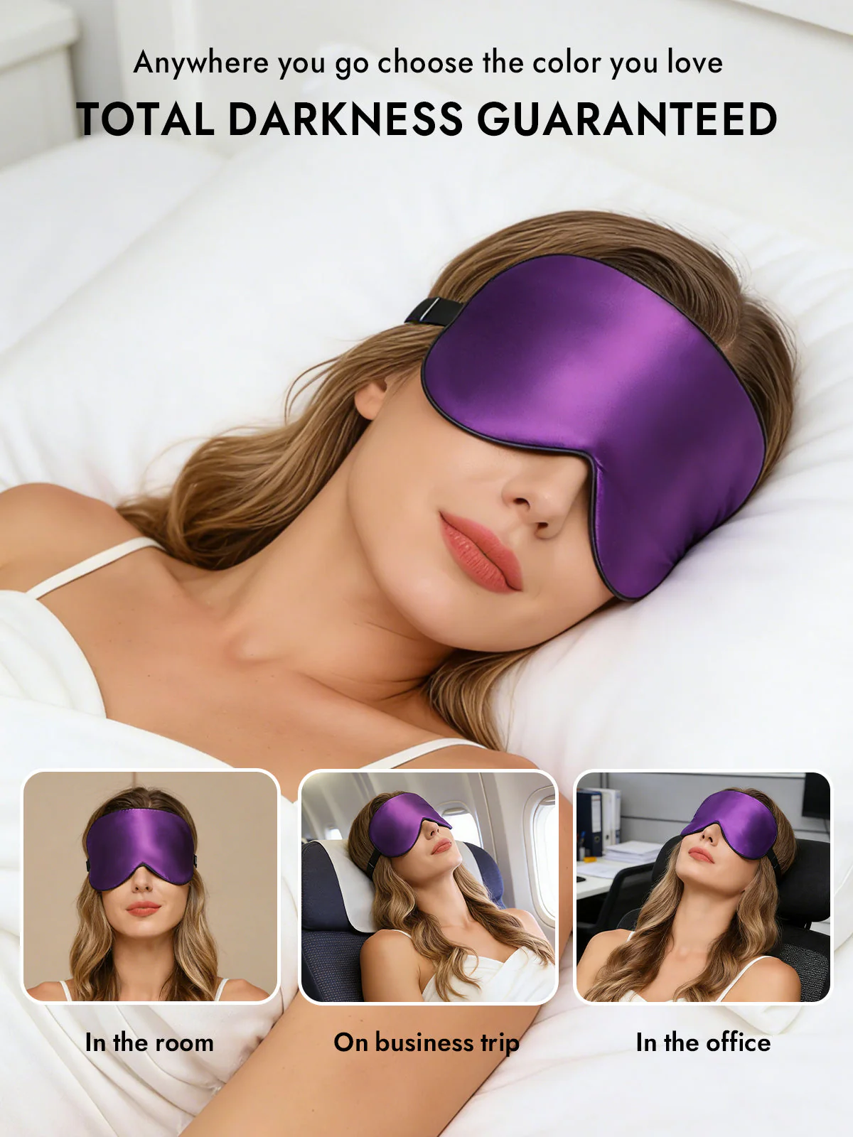 Pure Silk Elastic Band Sleep Eye Mask - Image 65