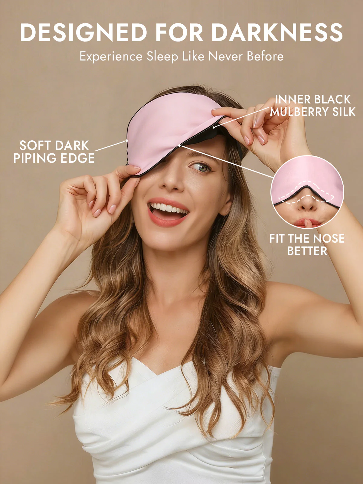 Pure Silk Elastic Band Sleep Eye Mask - Image 8