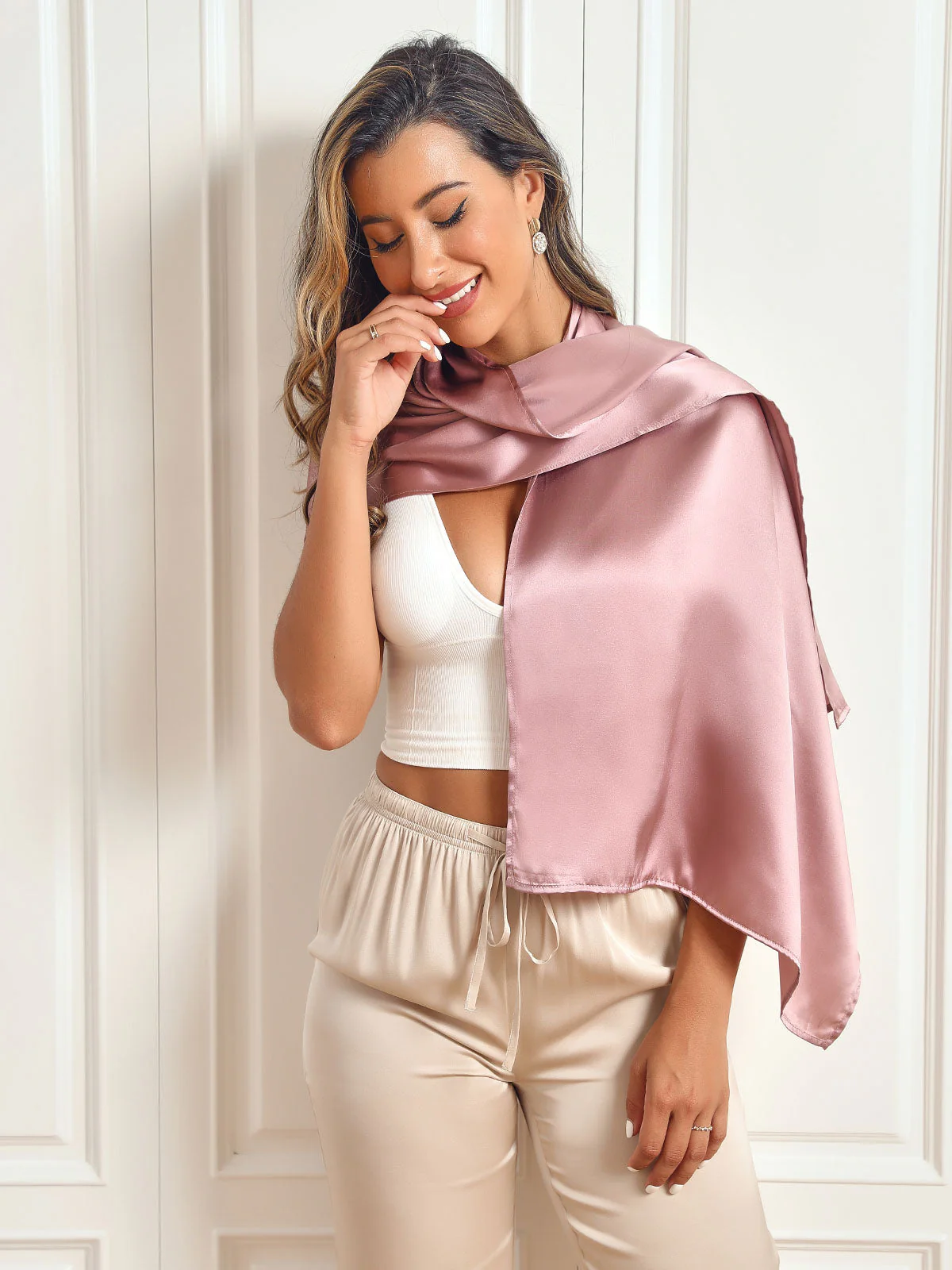 Pure Silk Long Scarf/Shawl 170x53cm/67 - Image 33