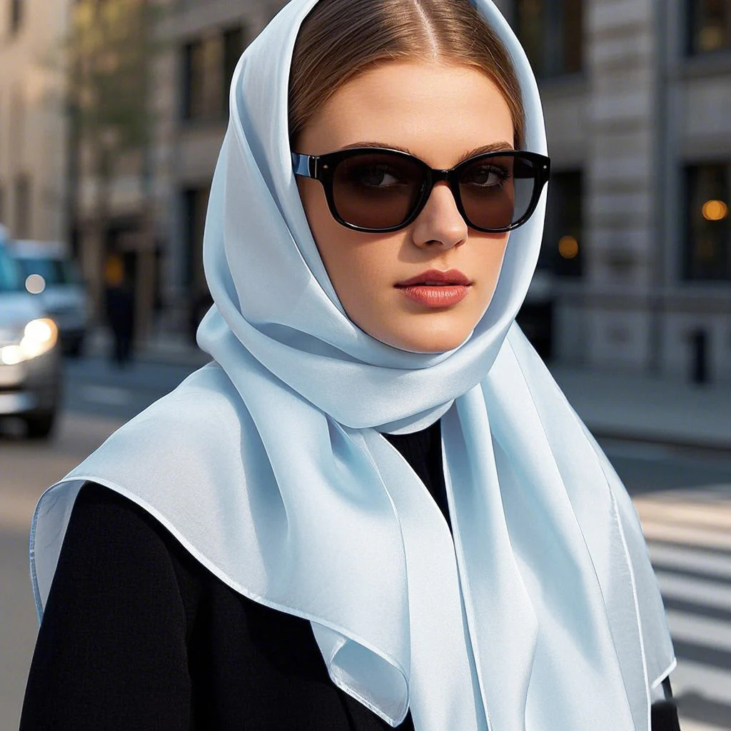 Pure Silk Rectangle Long Scarf/Shawl 170x53cm/67 - Image 43