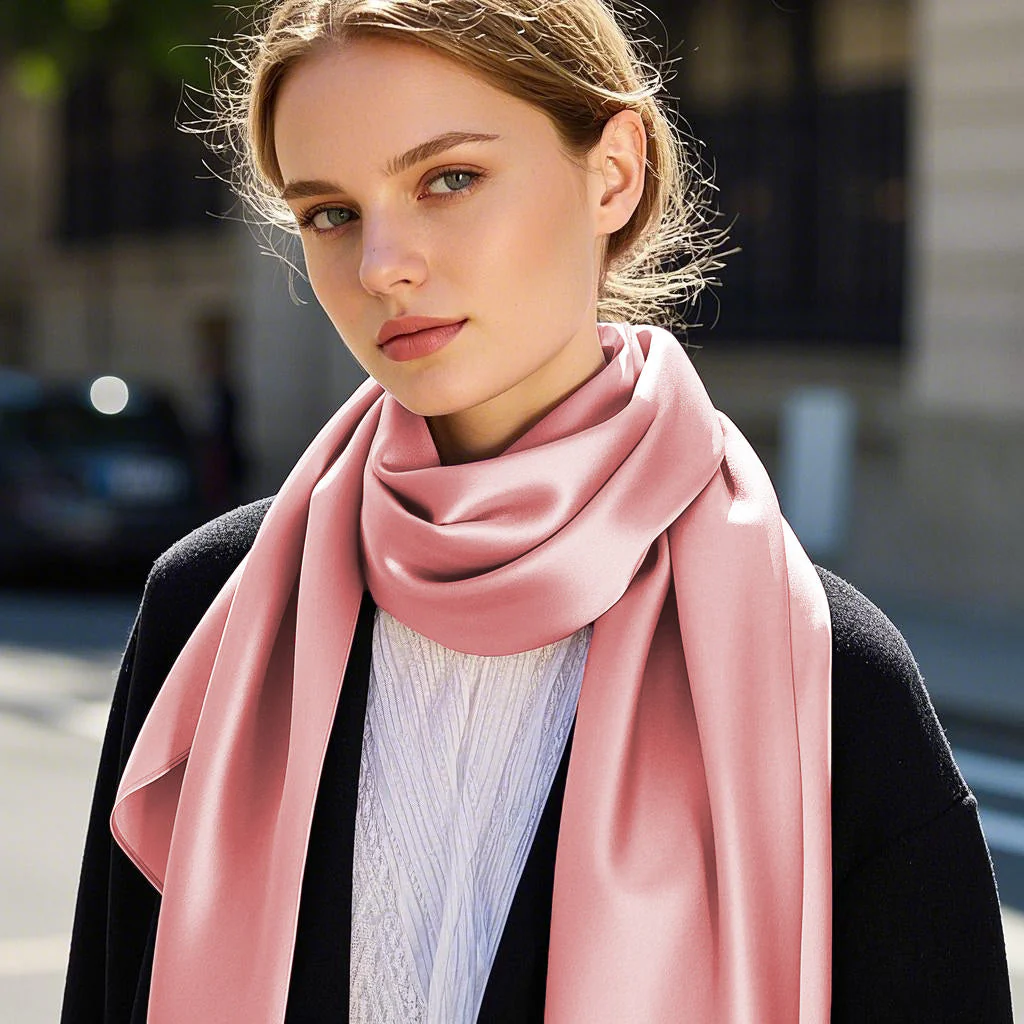Pure Silk Rectangle Long Scarf/Shawl 170x53cm/67 - Image 64