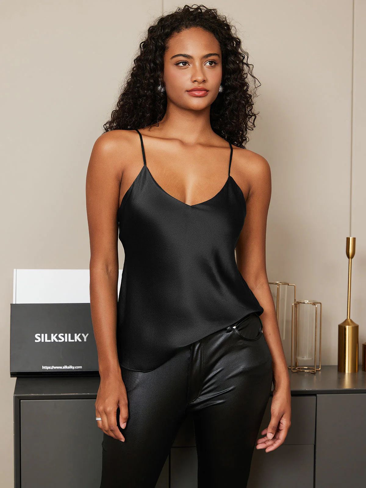 Pure Silk Spaghetti Strap Camisoles - Image 16