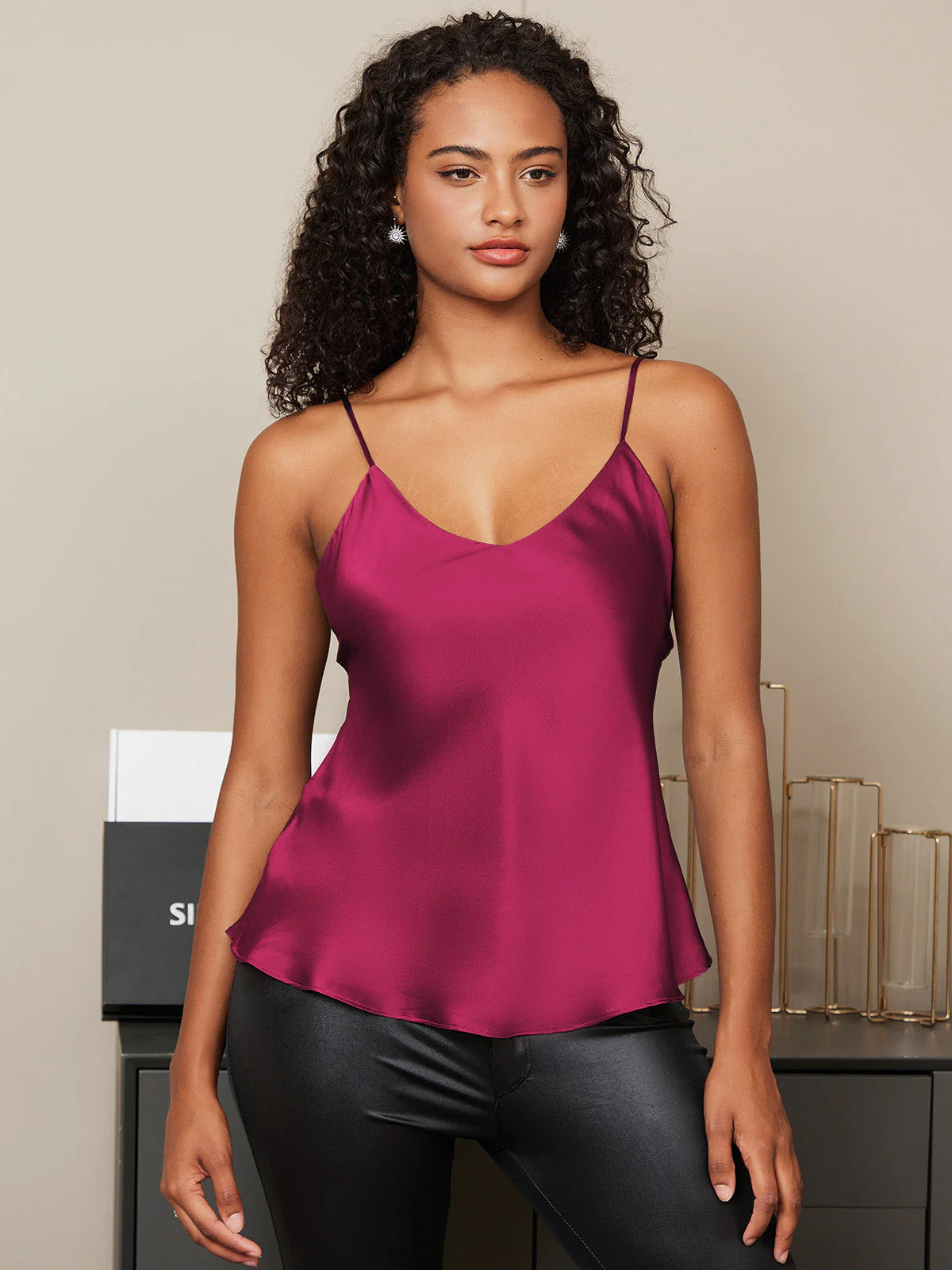 Pure Silk Spaghetti Strap Camisoles - Image 53