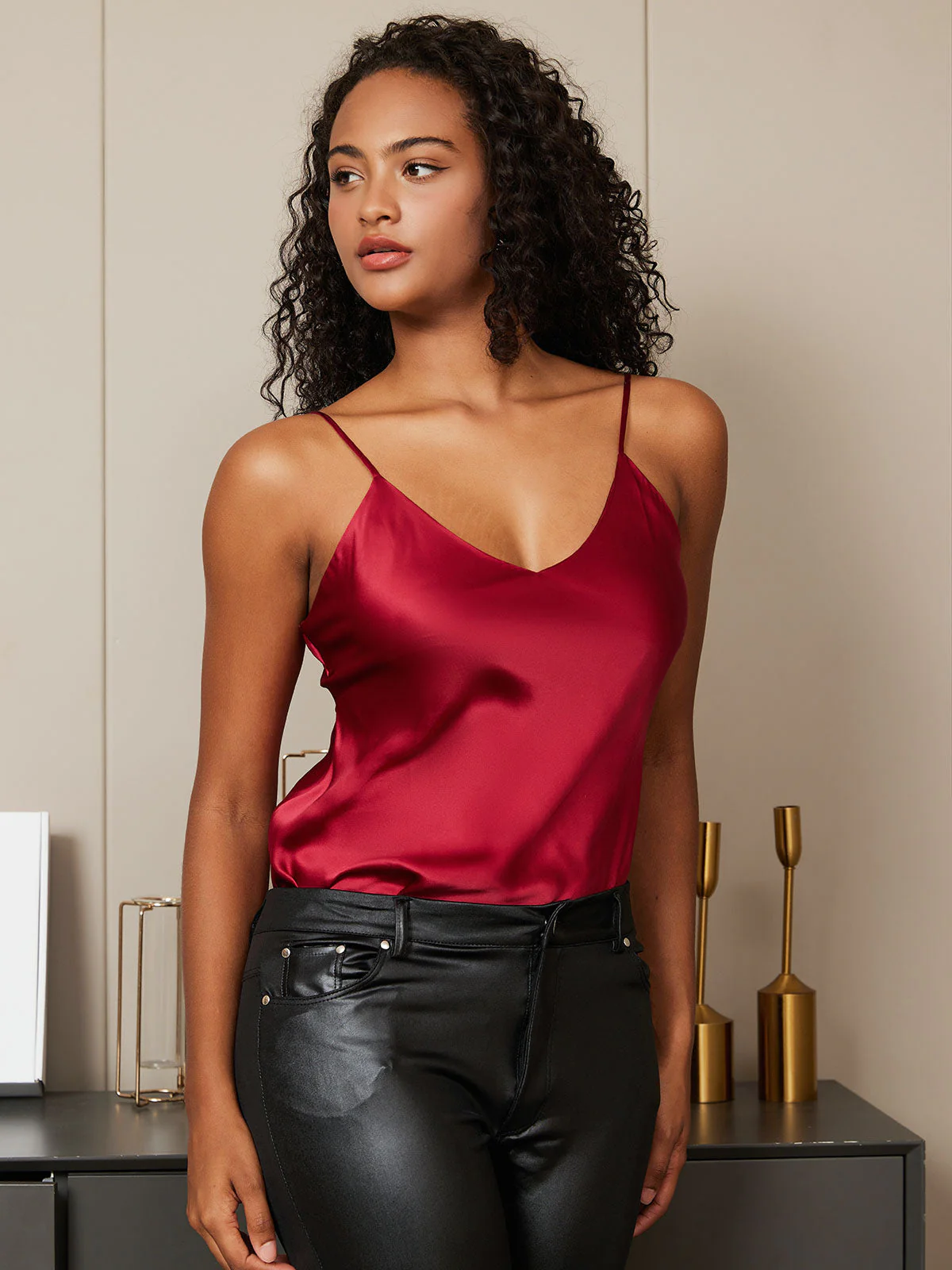 Pure Silk Spaghetti Strap Camisoles - Image 62