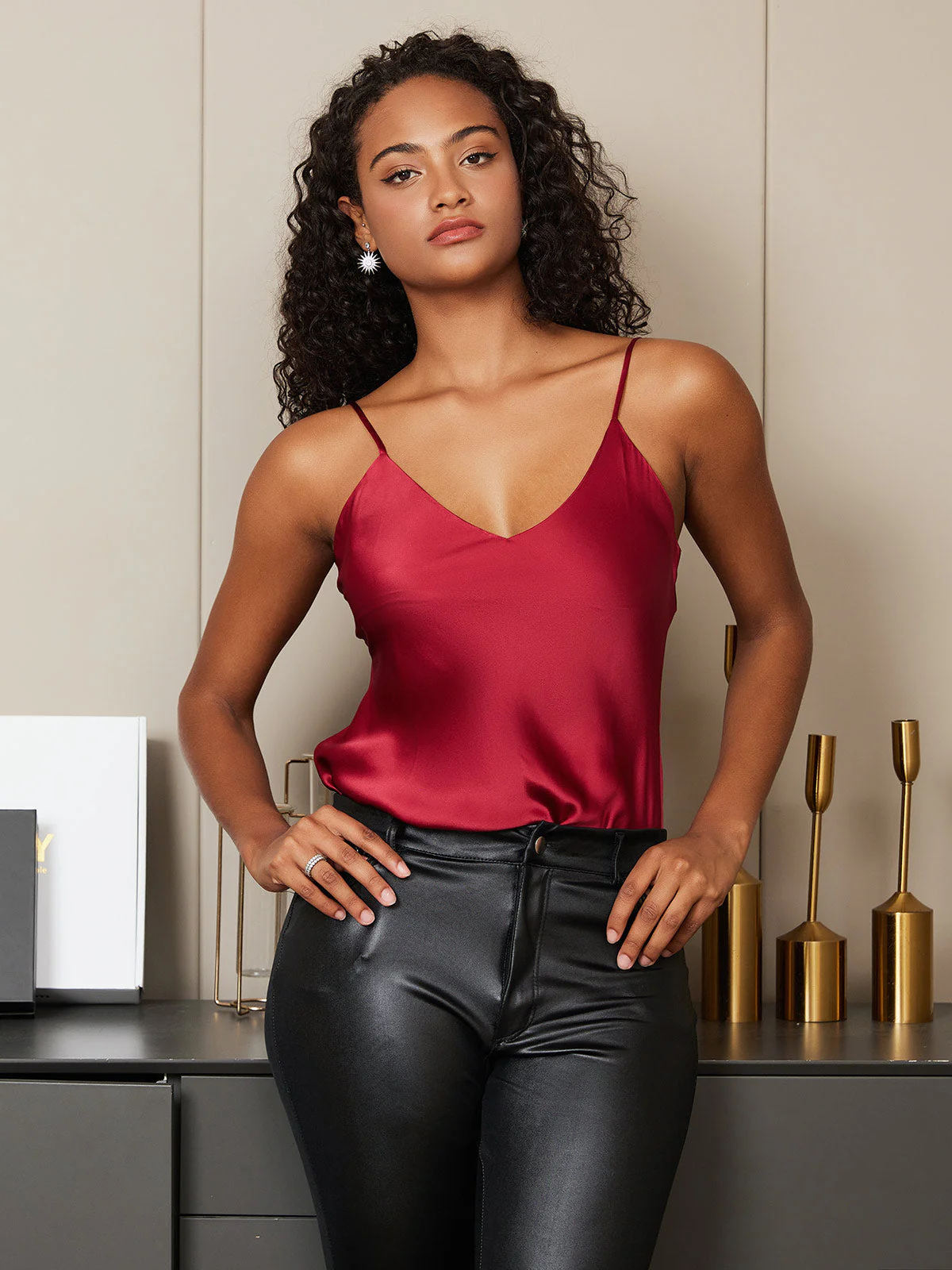 Pure Silk Spaghetti Strap Camisoles - Image 64