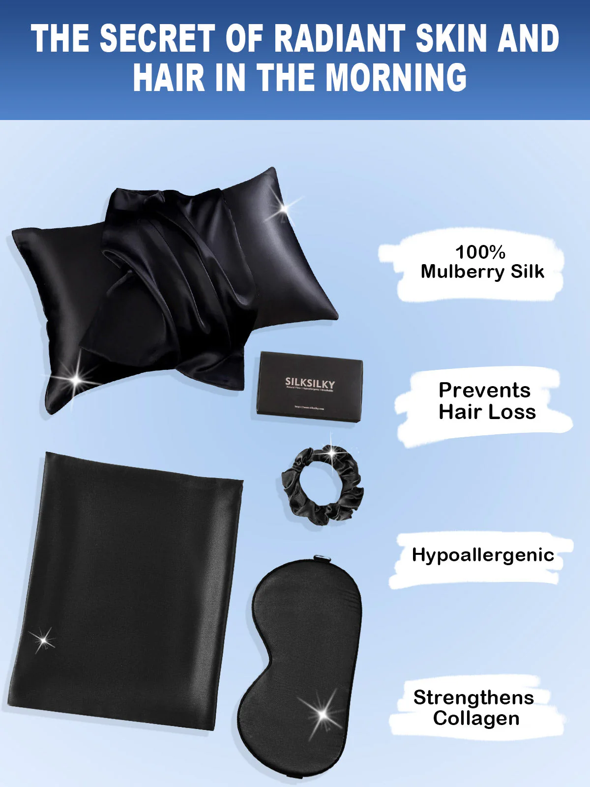 19Momme Silk Skin-Friendly Beauty Sleep Set (Envelope Pillowcase) - Image 17