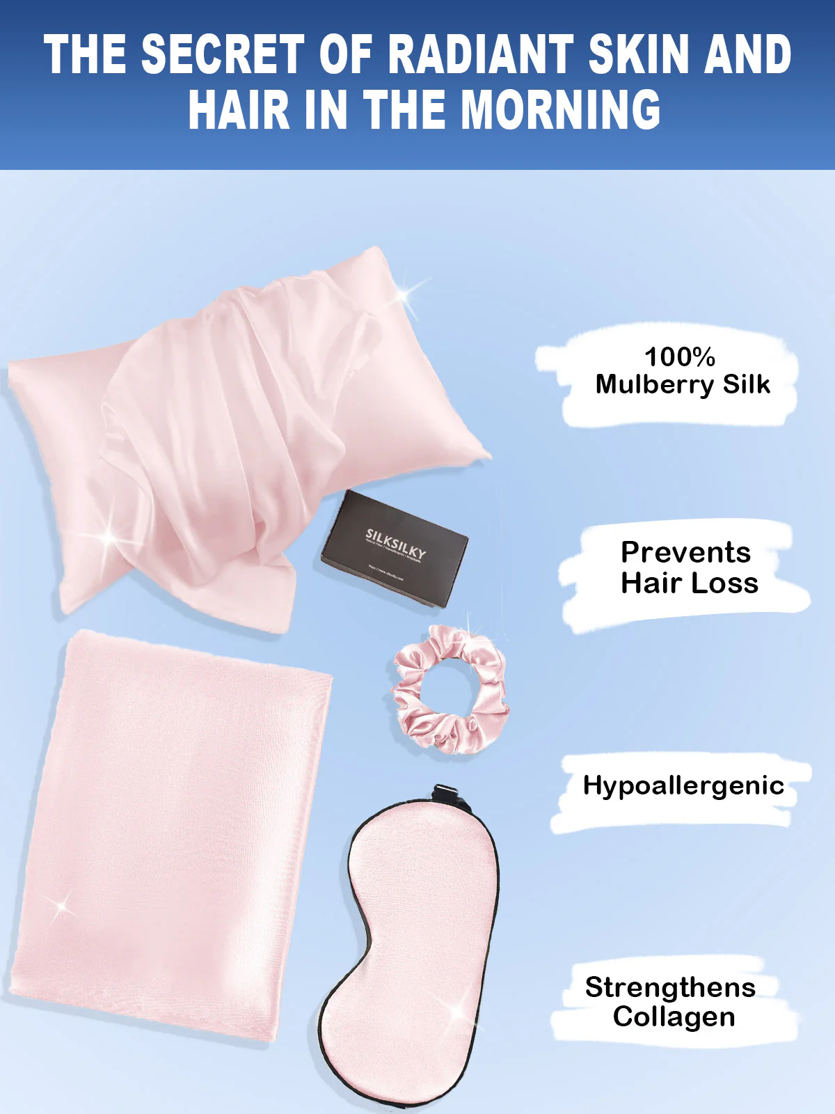 19Momme Silk Skin-Friendly Beauty Sleep Set (Envelope Pillowcase) - Image 22