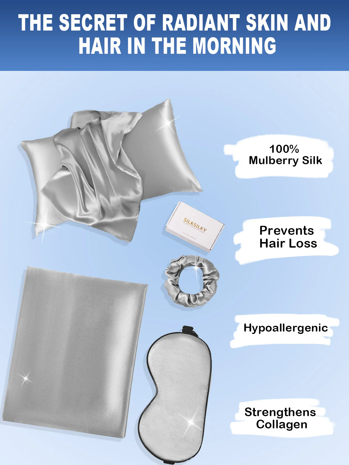 19Momme Silk Skin-Friendly Beauty Sleep Set (Envelope Pillowcase) - Image 33
