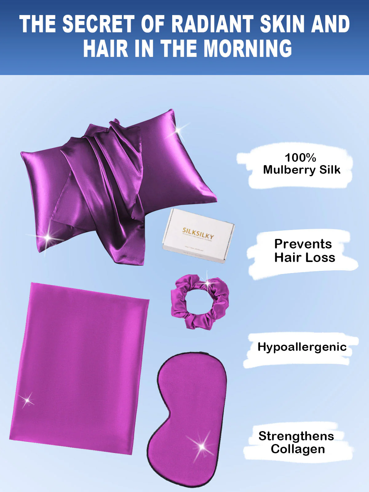 19Momme Silk Skin-Friendly Beauty Sleep Set (Envelope Pillowcase) - Image 43