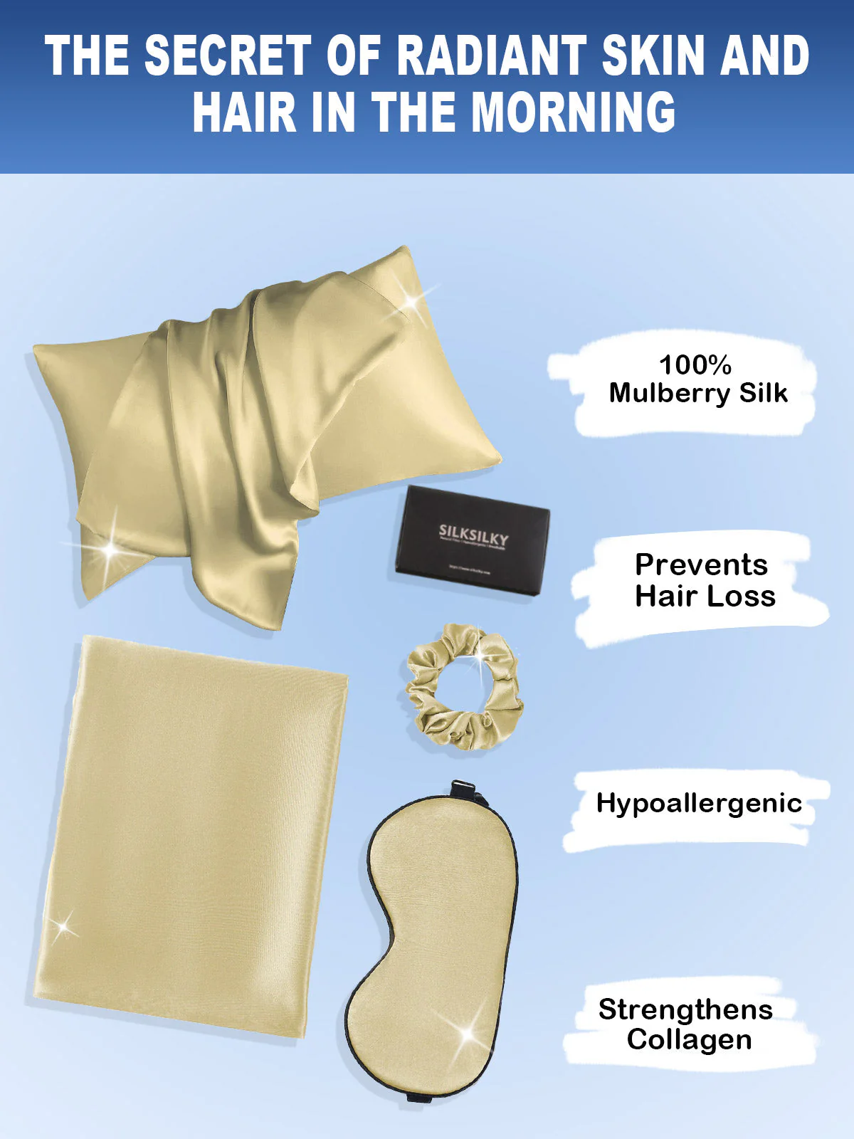 19Momme Silk Skin-Friendly Beauty Sleep Set (Envelope Pillowcase) - Image 74