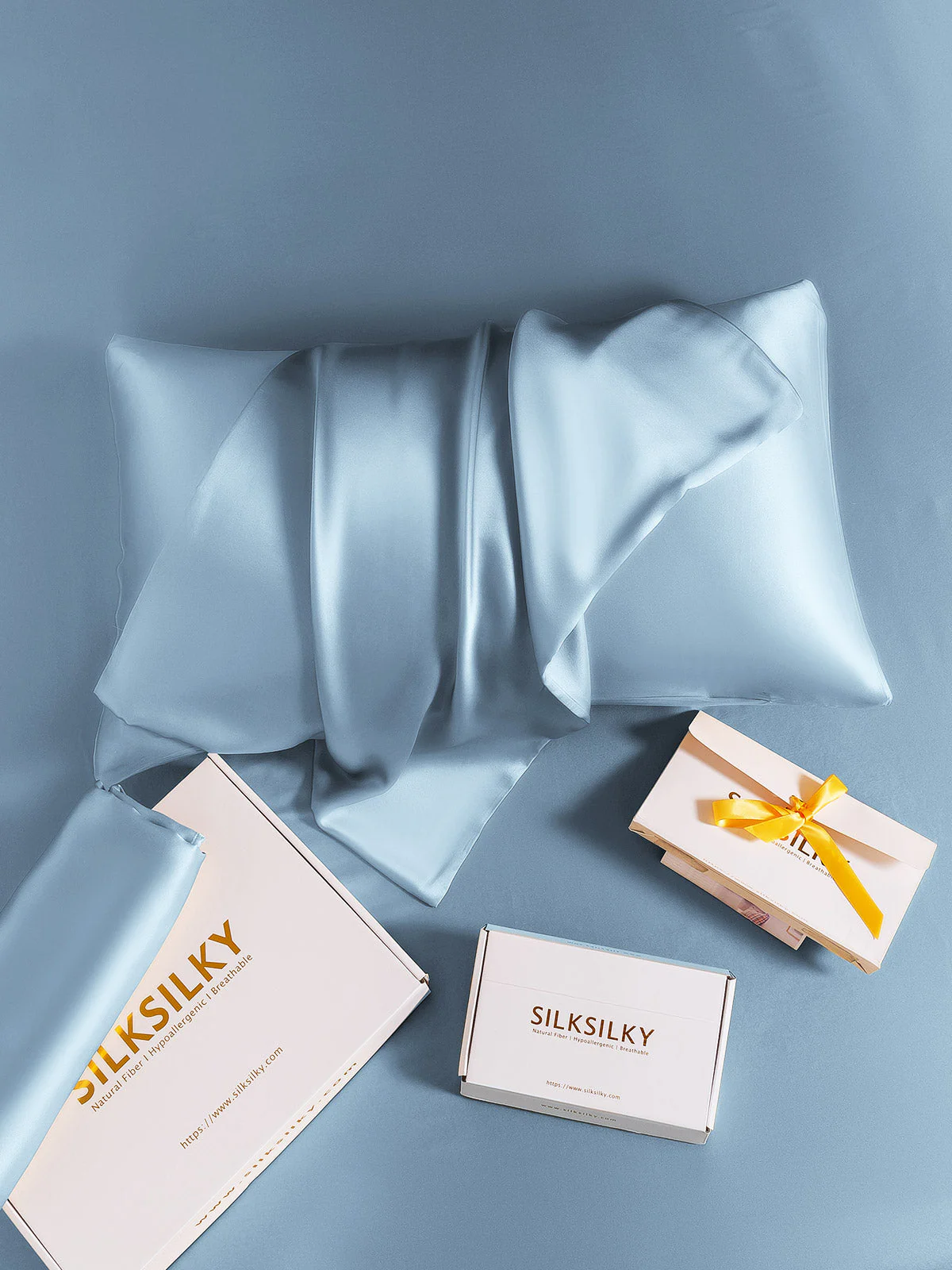 2Pcs 19Momme Pure Silk Pillowcases Bundle - Envelope - Image 103