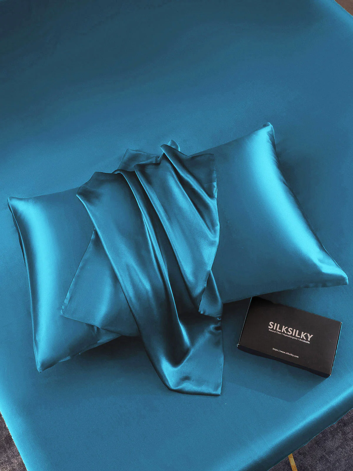 2Pcs 19Momme Pure Silk Pillowcases Bundle - Envelope - Image 73