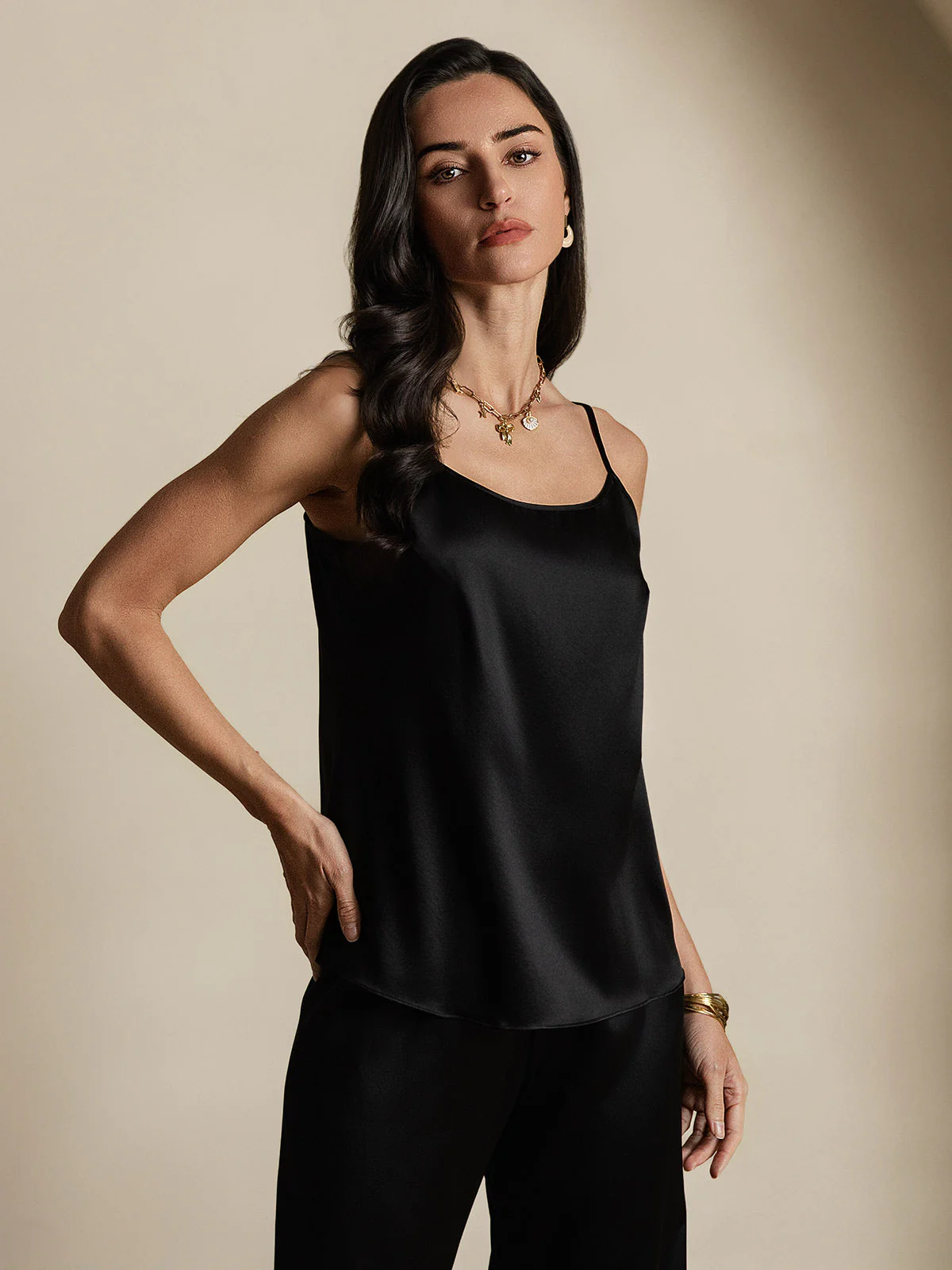 19Momme Silk Spaghetti Strap Camisoles - Image 21