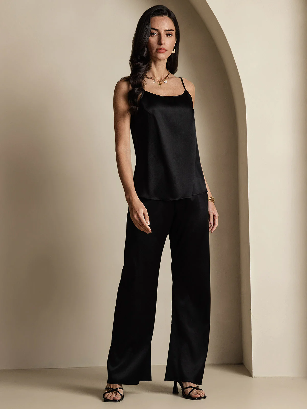 19Momme Silk Spaghetti Strap Camisoles - Image 23