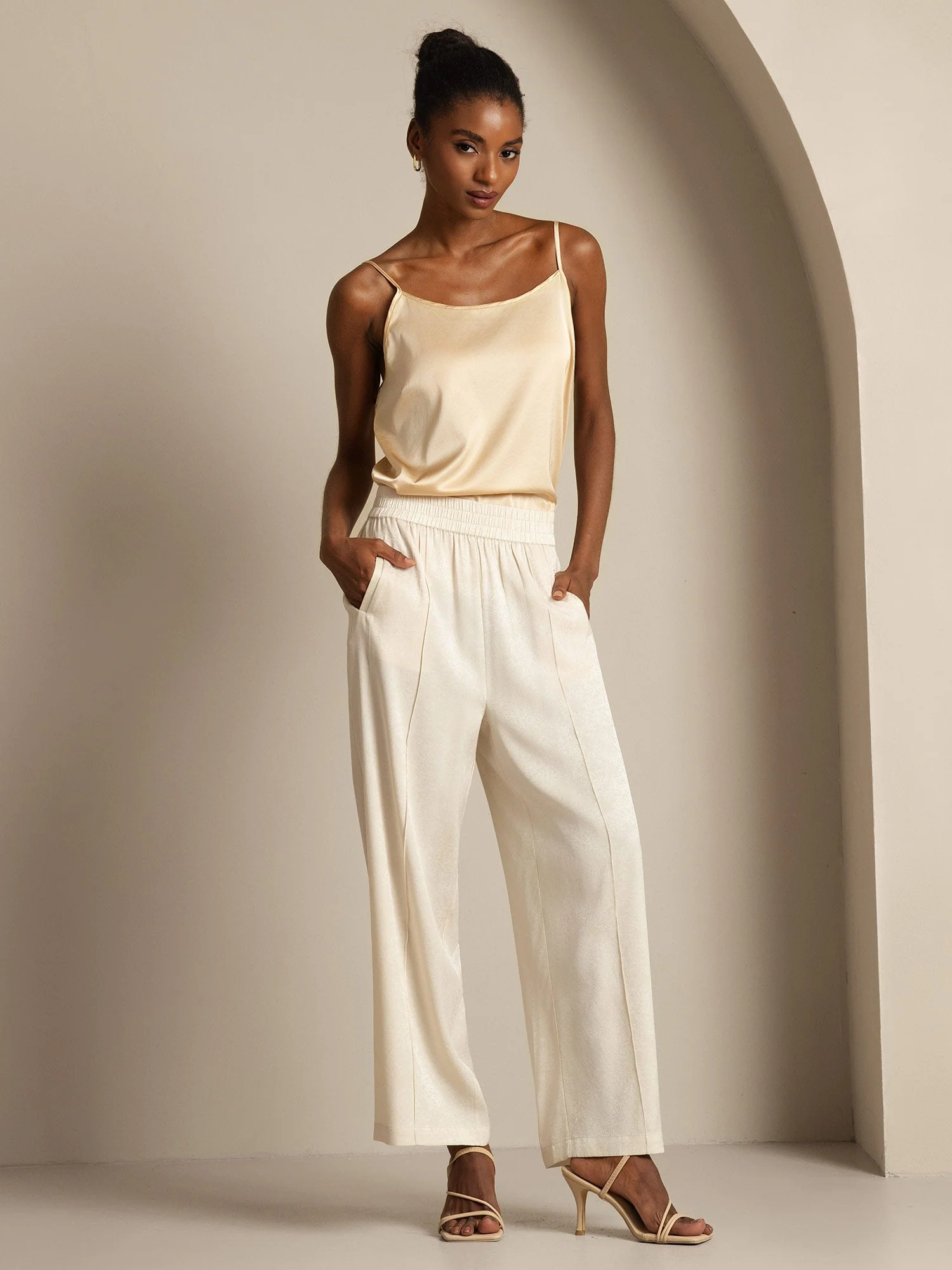 19Momme Silk Spaghetti Strap Camisoles - Image 33