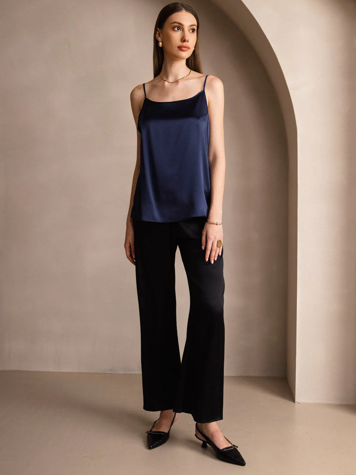 19Momme Silk Spaghetti Strap Camisoles - Image 56