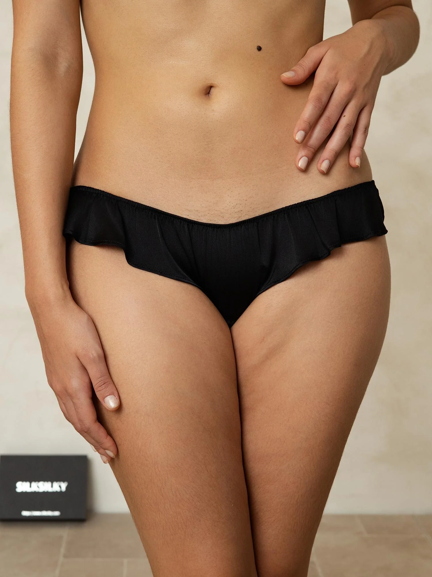 Pure Silk Ruffle Trim Panty - Image 10