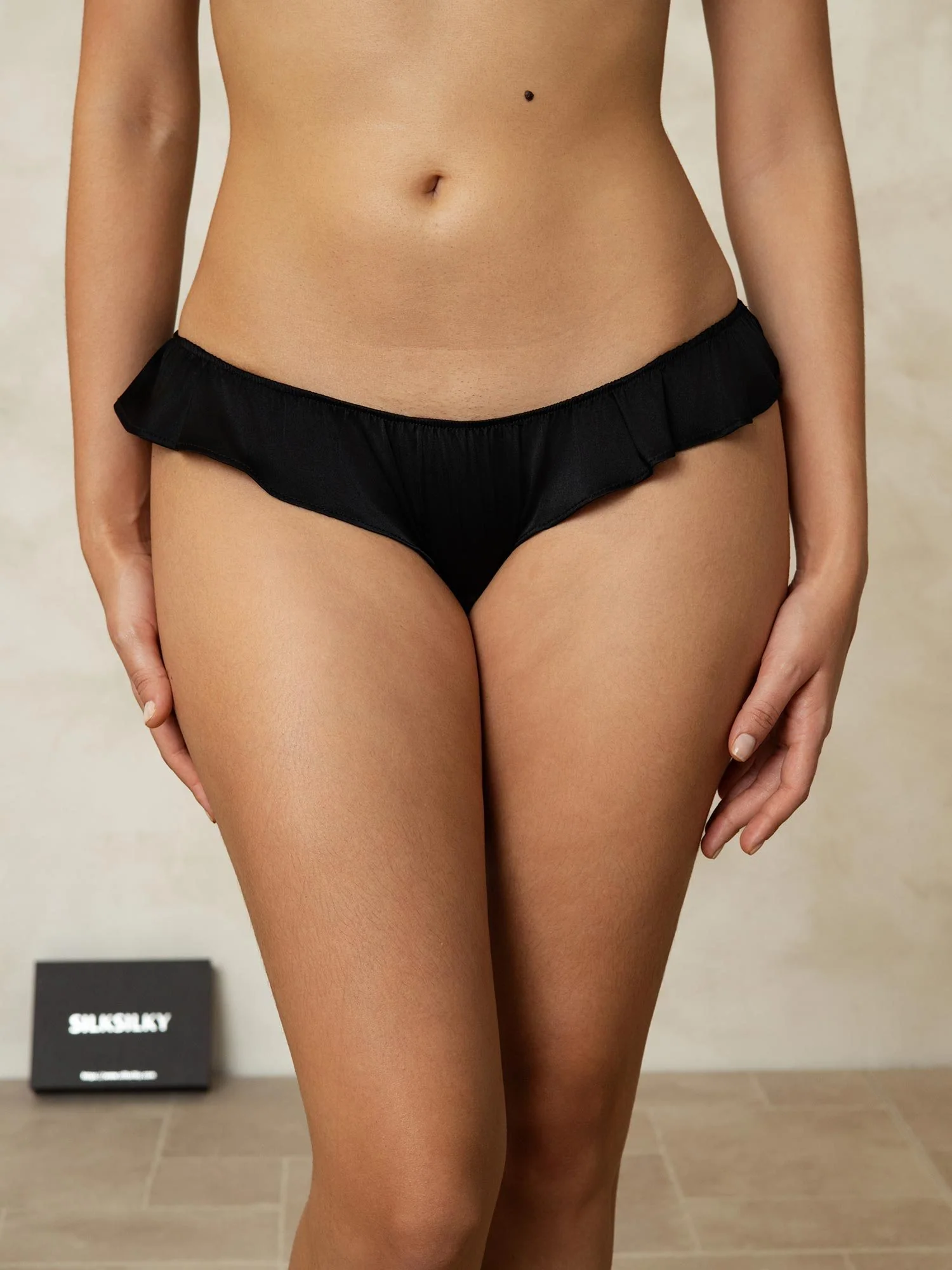 Pure Silk Ruffle Trim Panty - Image 7
