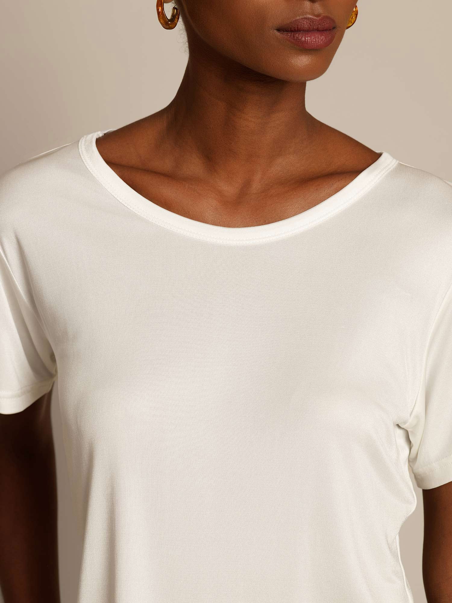 Pure Silk Jersey Short Sleeve Women's T-Shirt - Image 19