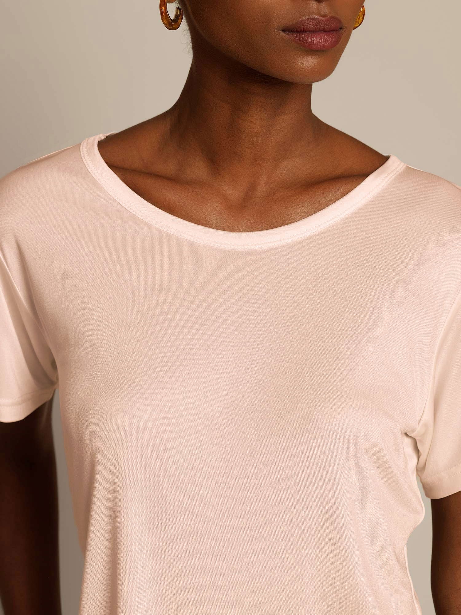 Pure Silk Jersey Short Sleeve Women's T-Shirt - Image 39