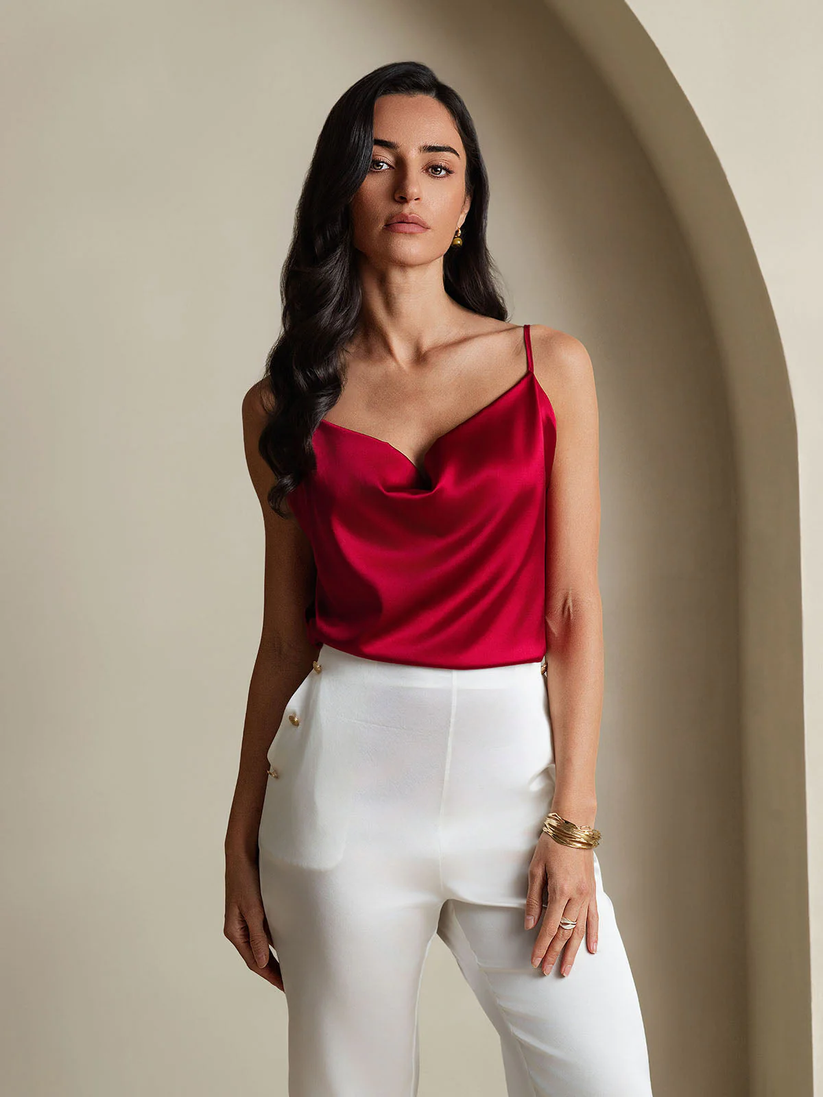 19Momme Silk Cowl Neck Camisoles - Image 5