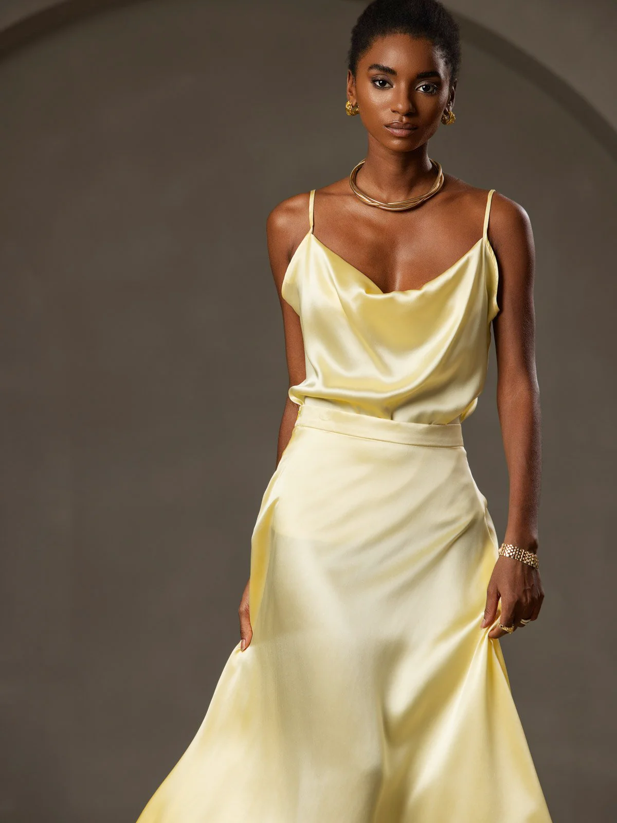 19Momme Silk Cowl Neck Camisoles - Image 53